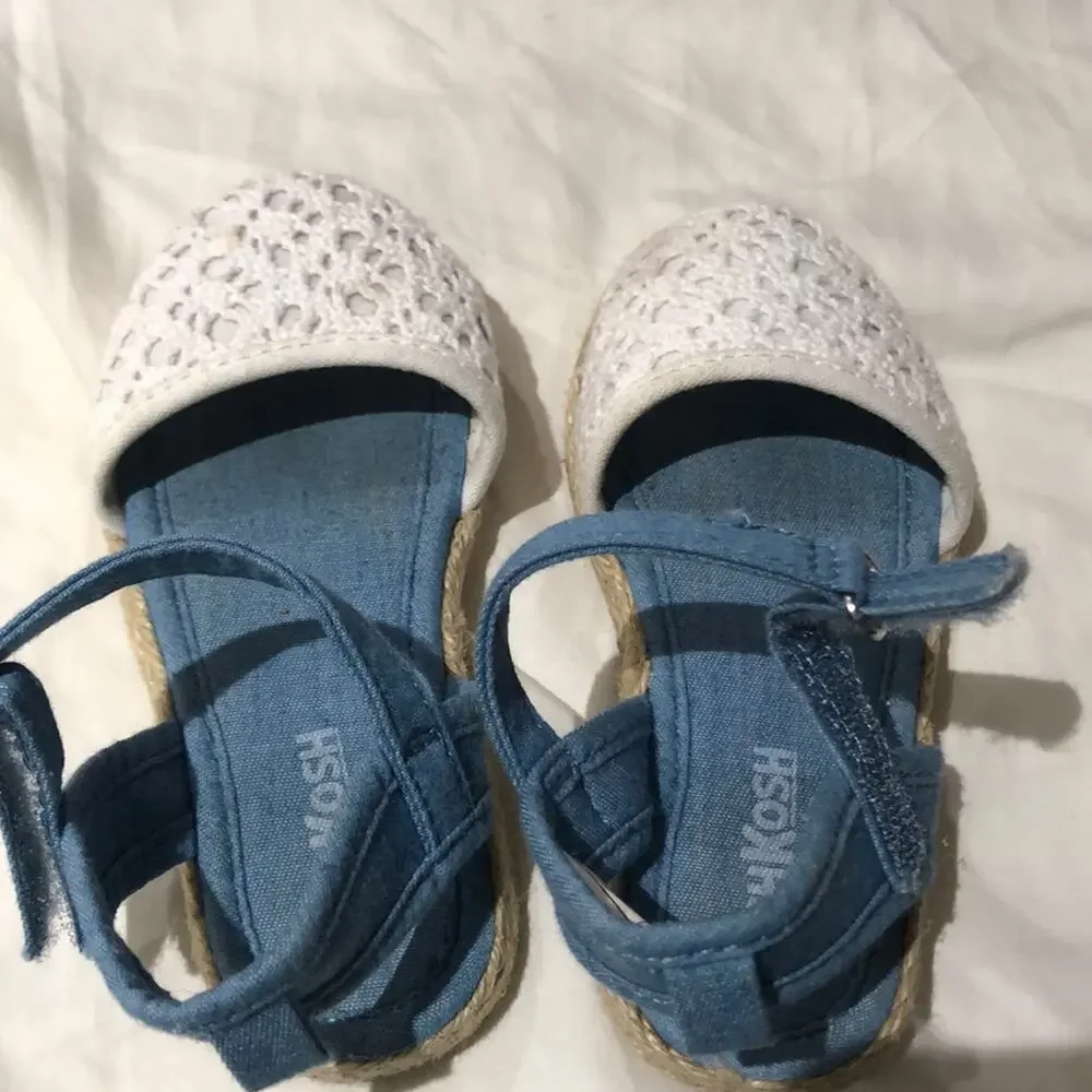 Chambray White espadrille 7toddler worn 2 times